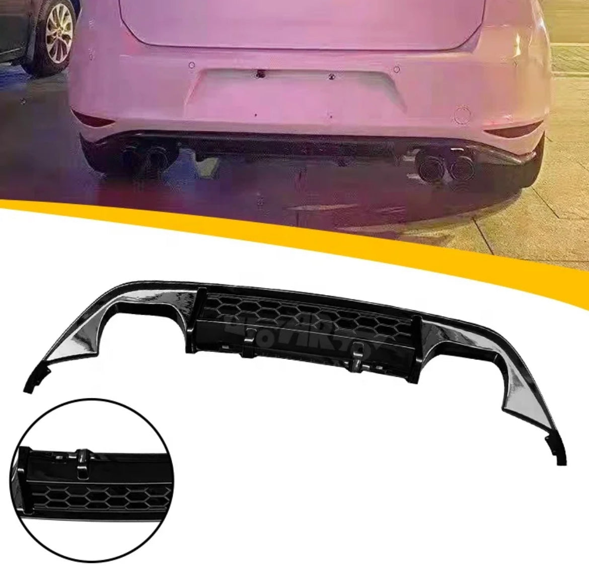 VW Golf 7 STRAŽNJI DIFUZOR OO—OO Golf R Look