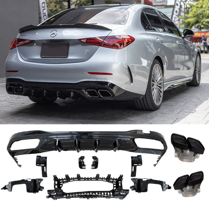 Zadnji difuzor za Mercedes razreda C W206 63 AMG videz