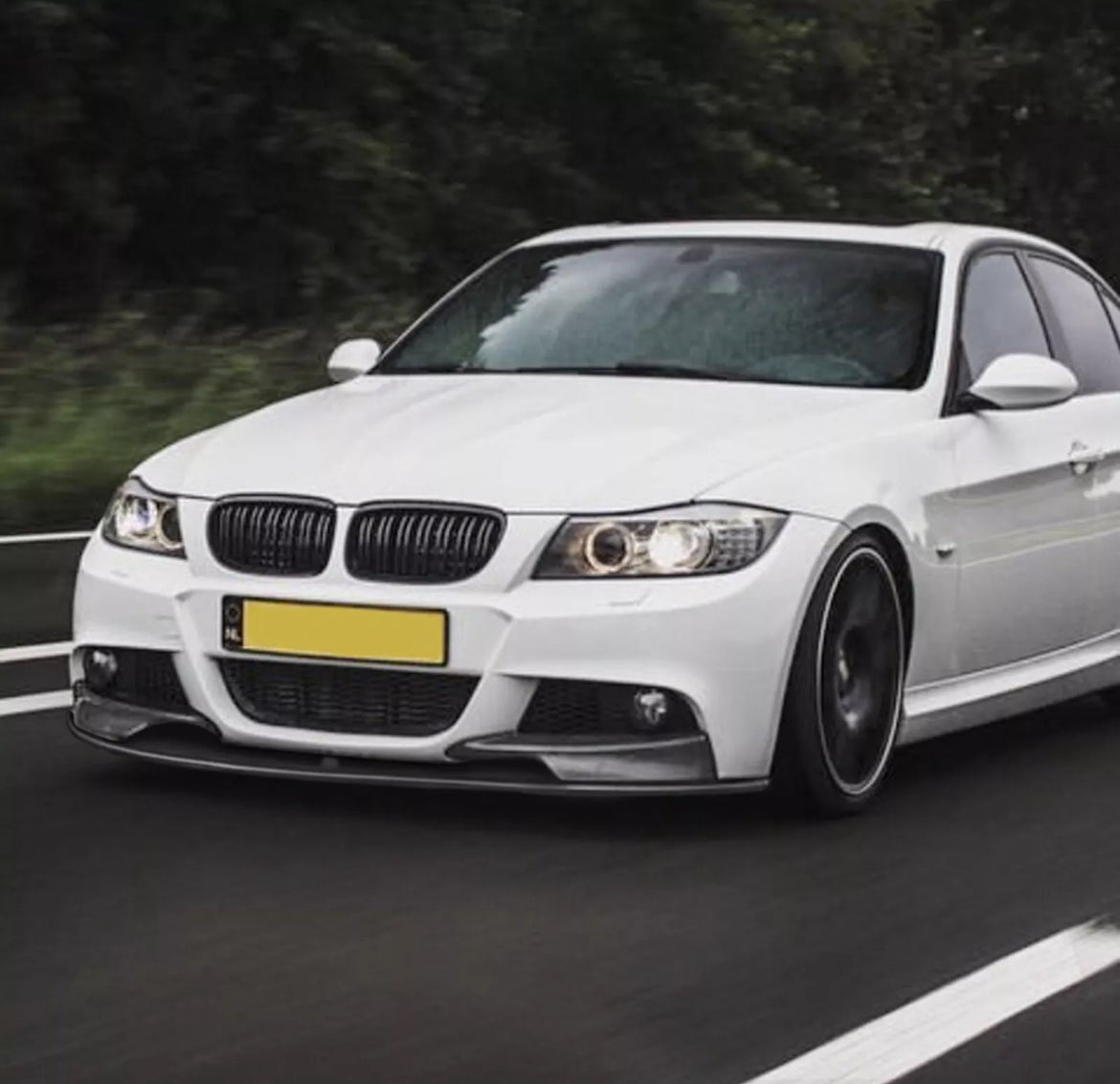 BMW E90 E91 LCI PREDNJI LIP Piano Black M Performance