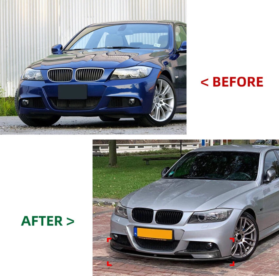 BMW E90 E91 LCI PREDNJI LIP Piano Black M Performance