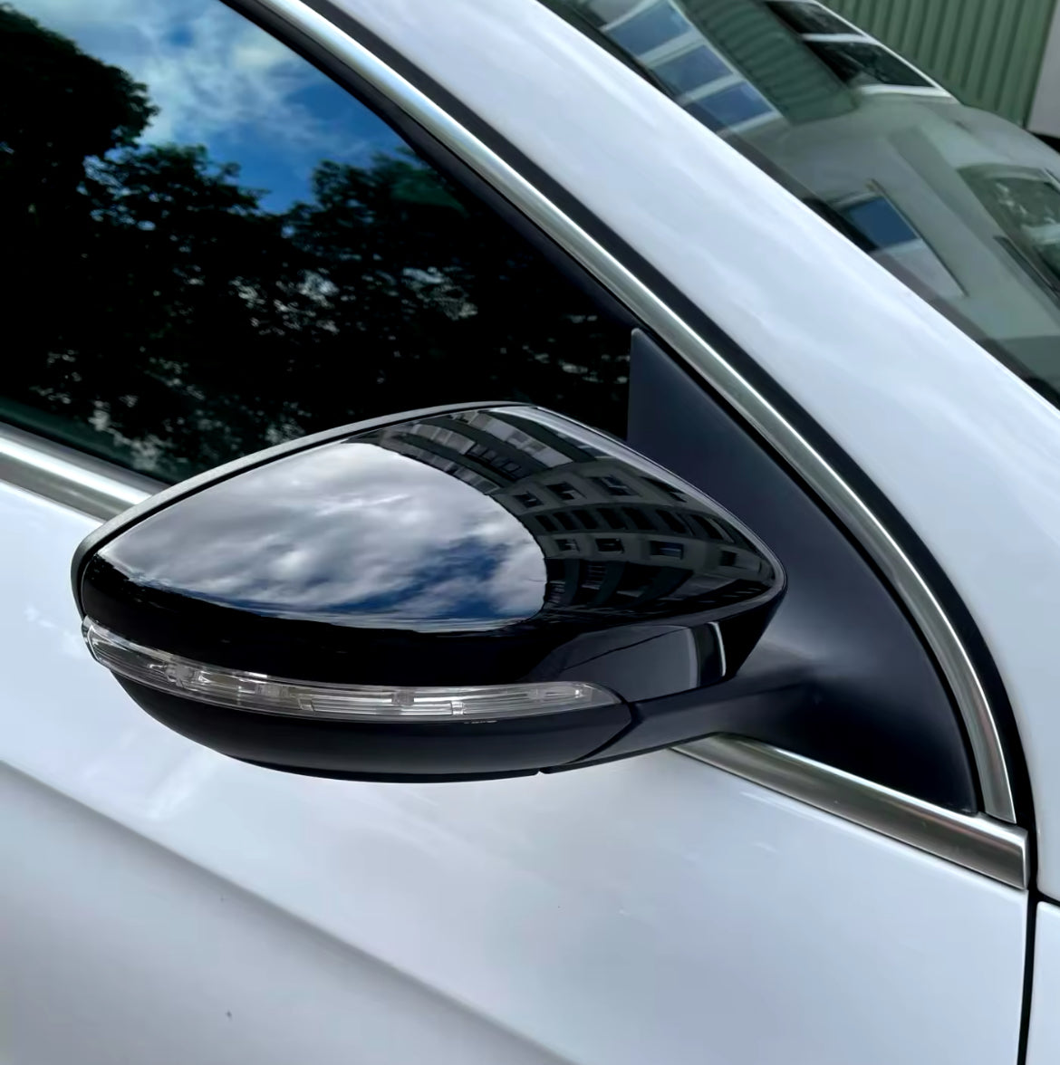 Mirror covers for VW Passat B7 Passat CC Scirocco EOS Beetle Black gloss