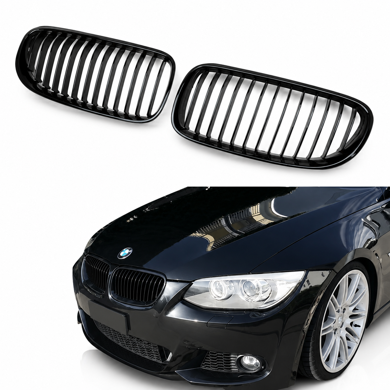 Grill za BMW Seriju 3 Coupe/Cabrio E92 LCI E93 LCI M Performance Piano black