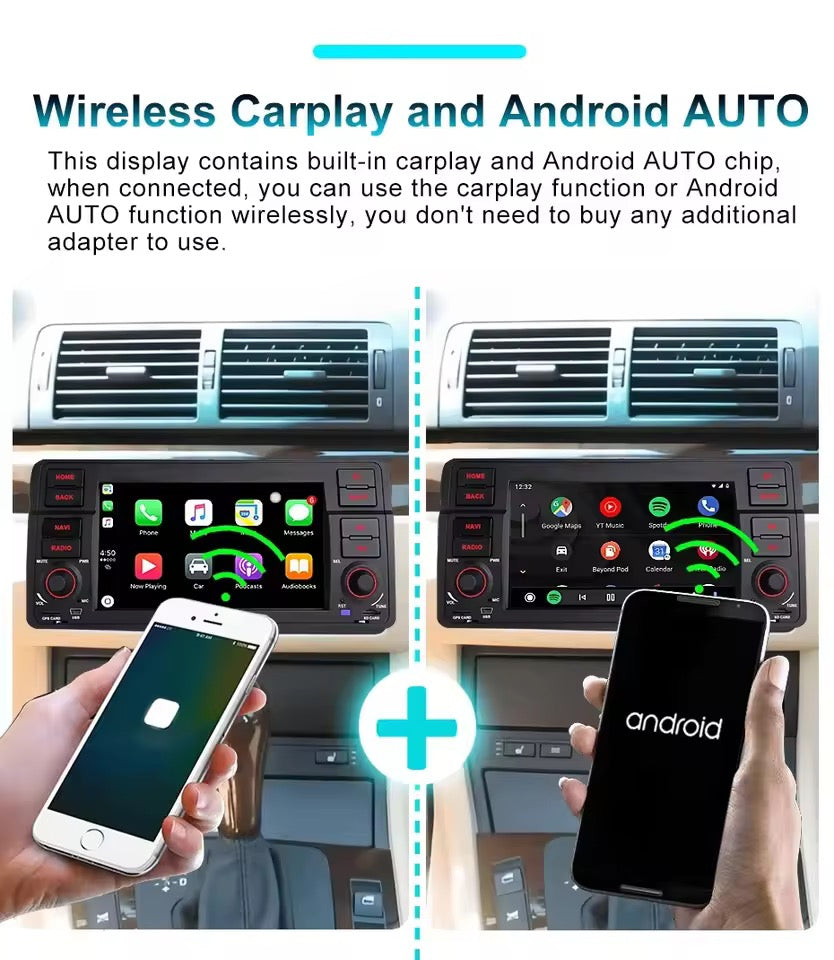 BMW E46 Multimedia Radio and Navigation Android 14, 2/32 gb, CarPlay, Android Auto, bluetooth, WiFi