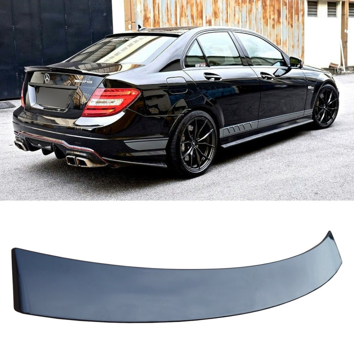 ROOF SPOILER for Mercedes C-Class W204 2007-2014. Piano Black