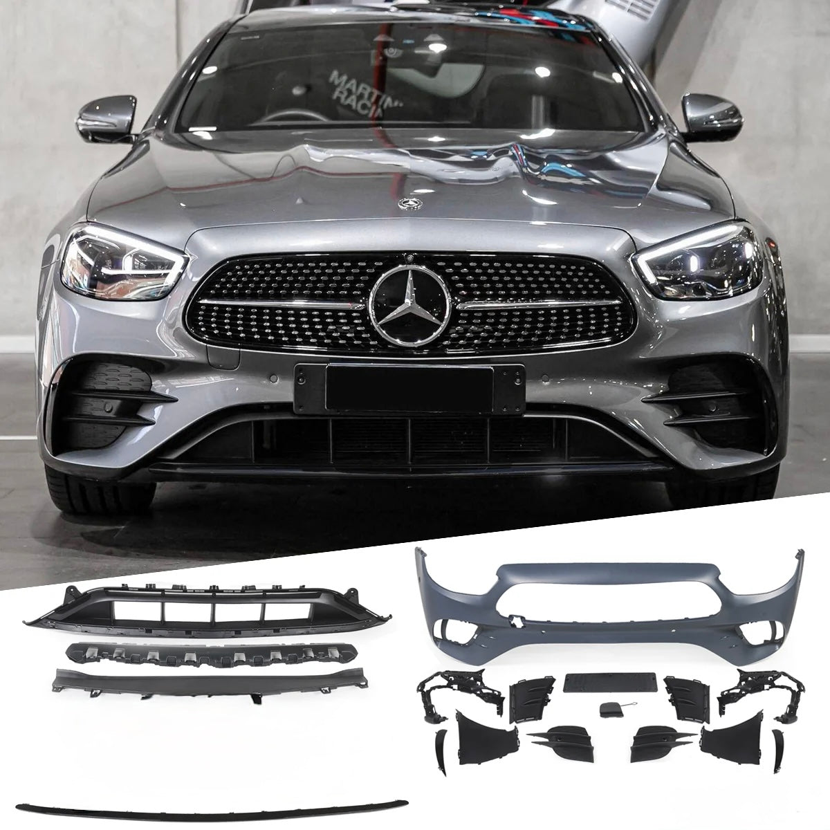 Prednji branik za Mercedes-Benz E-klasa W213 S213 Facelift 2020.-2024. AMG Line Komplet
