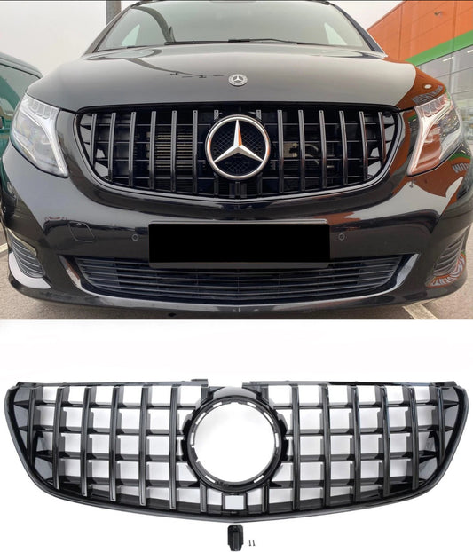 Mercedes V-Klasa W447 Panamericana Grill Rešetka hladnjaka Piano Crna