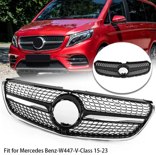 Mercedes V-Klasa W447 Diamond Grill Rešetka hladnjaka Piano Crna Night paket