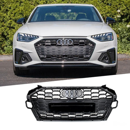 RS4 Style Grill prednja maska za Audi A4 B9 B9.5 Facelift 2020.-2024. Crna