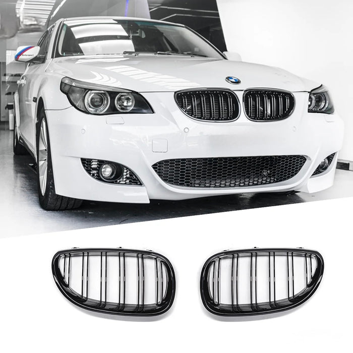 LEDVIČKE REŠETKE za BMW E60 E61 ČRNO SIJAJ M5