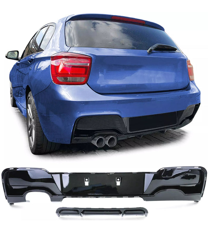 BMW F20 F21 M Performance Difuzor OO— Piano crni