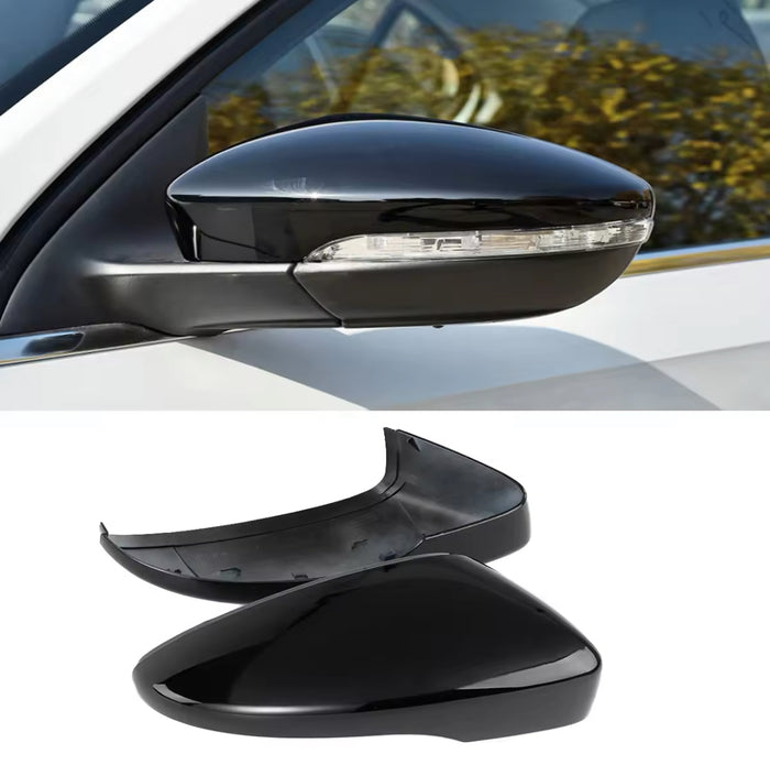 Pokrovi ogledal za VW Passat B7 Passat CC Scirocco EOS Beetle sijajno črna