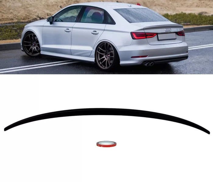 Audi A3 8V Sedan REAR SPOILER Black Glossy S Line Look