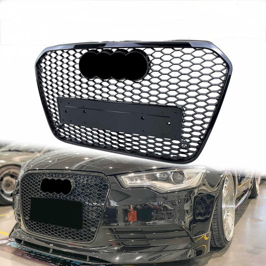 AUDI A6 C7 RS6 Look GRILL Black Glossy