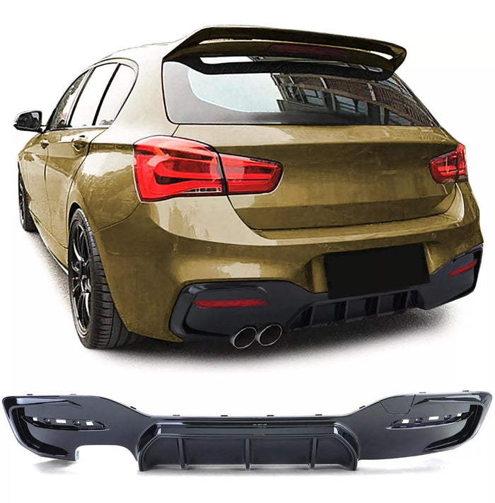 BMW F20 F21 LCI M Performance Difuzor OO— Piano crni