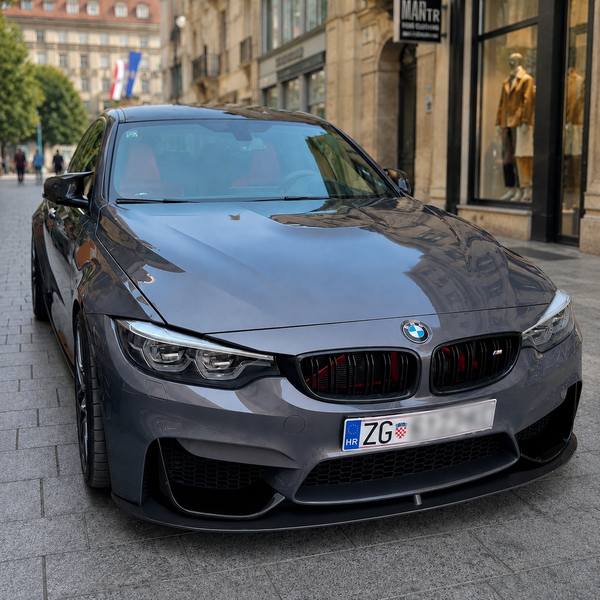 Prednji lip za BMW M3 F80 M4 F82 F83 Piano crni