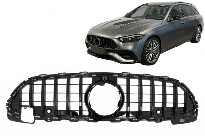 Panamericana Grill for Mercedes-Benz C-Class W206 S206 Piano Black
