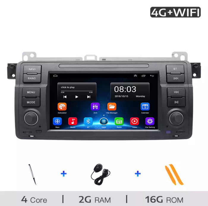 BMW E46 multimedijski radio in navigacija Android 14, 2/32 GB, CarPlay, Android Auto, bluetooth, WiFi